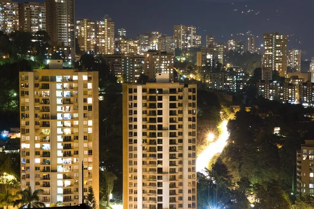 El Poblado at night