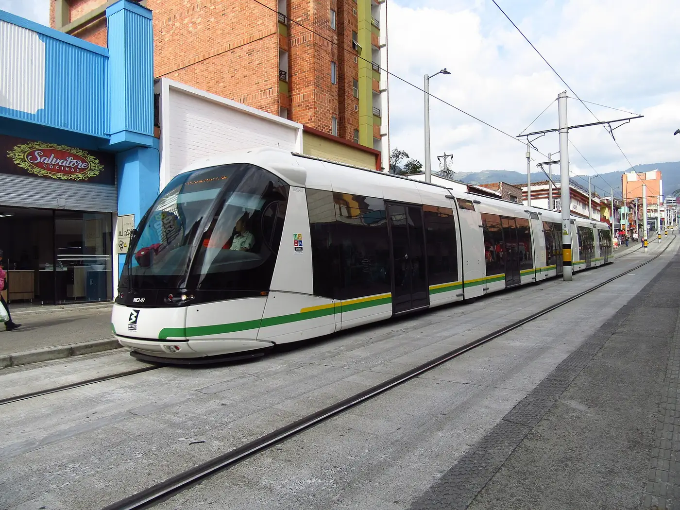 The Ayacucho tram on Avenida Ayacucho in Medellín